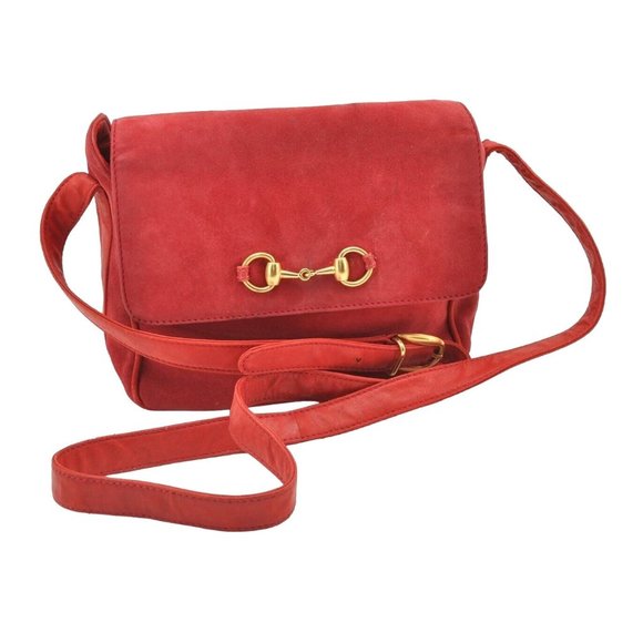 Gucci 1955 Horse-bit red leather & suede cross body - Picture 1 of 16